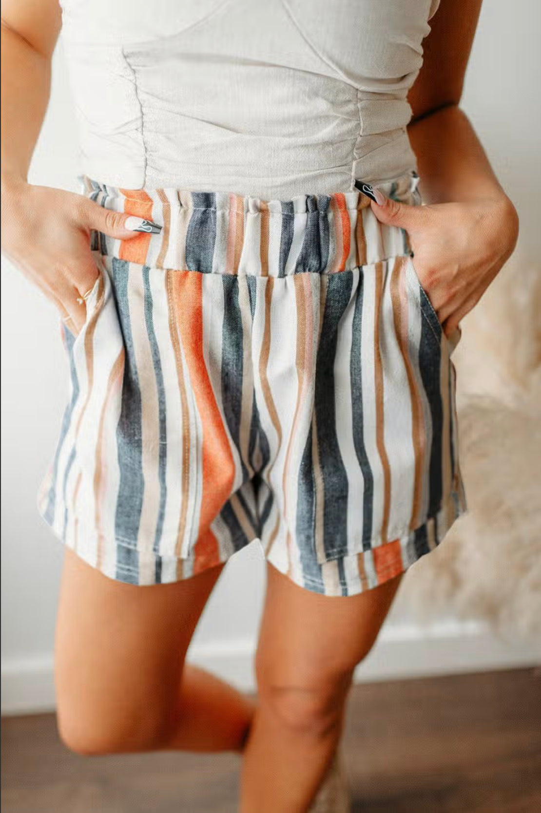 Frills and Stripes Shorts