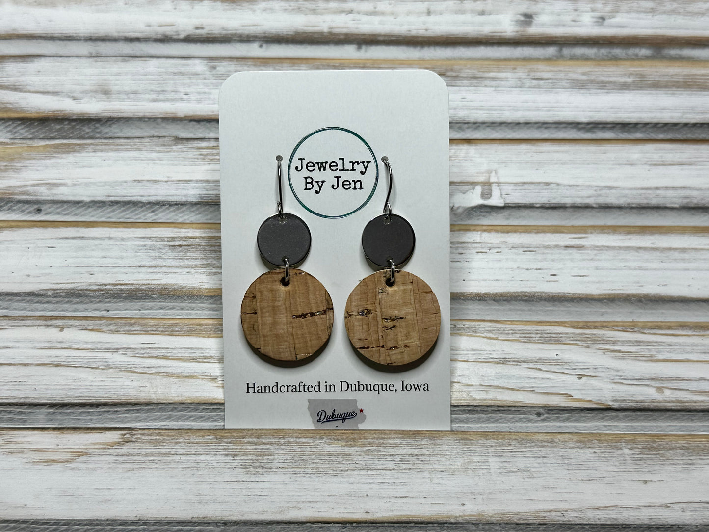 Cork W/Silver Accents - Dangles