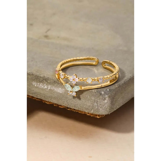 Double Line Dainty Ring