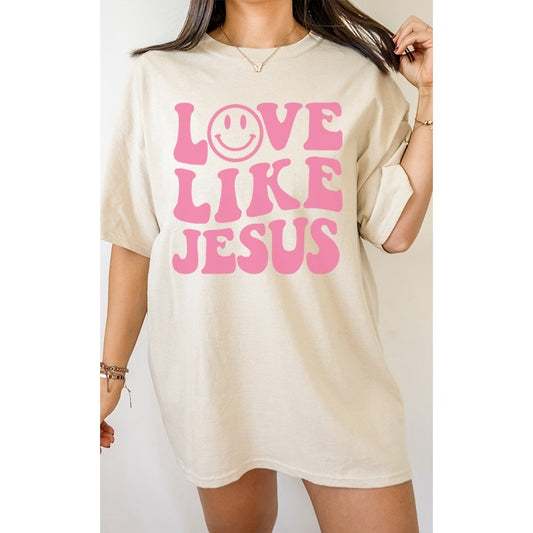 Love Like Jesus Oversized Graphic Tee